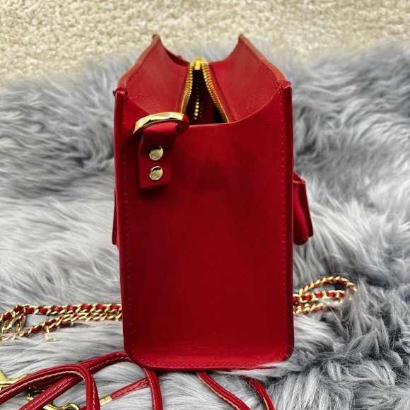Sophie Hulme Red Tote with Gold Accents - Picture 5 of 13